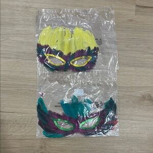 Colorful Feathered Masquerade Masks